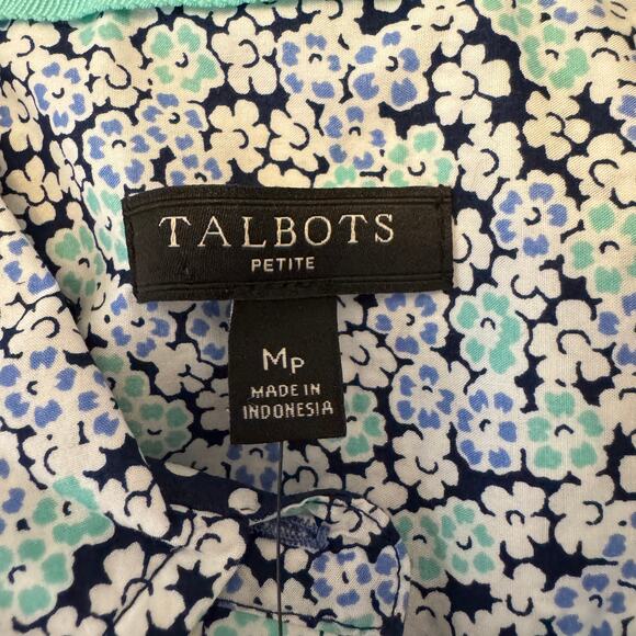NWT Talbots Floral Button Down - Petite Medium - Picture 7 of 8